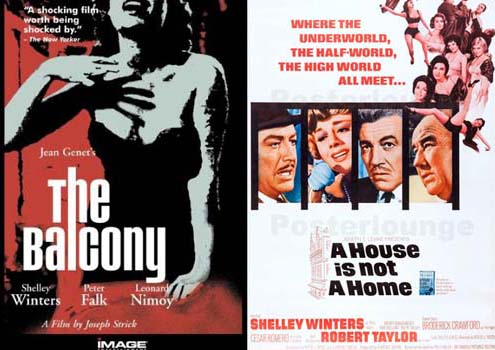 Shelley Winters in The Balcony 1963 and House Is Not A Home 1964